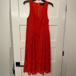 Red-Orange Mossimo Lace Dress size Medium